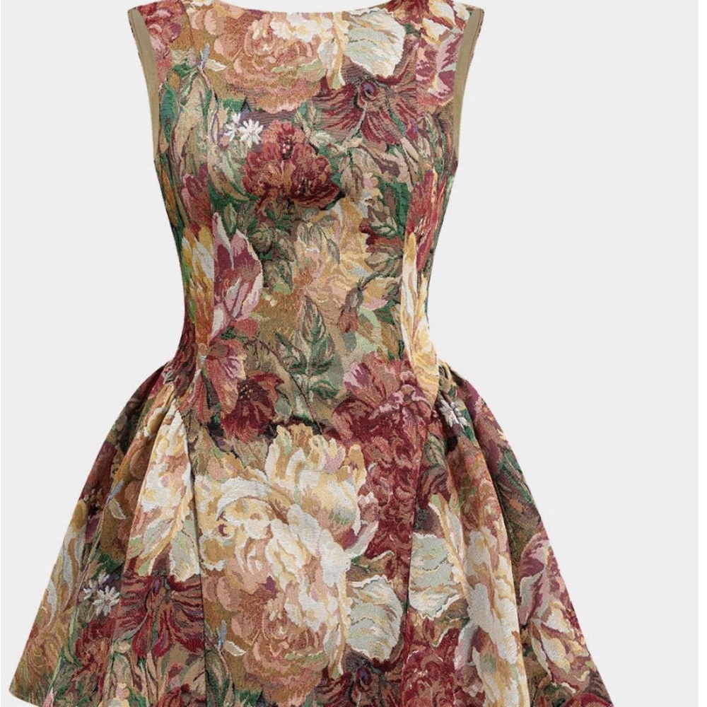 Floral Mini Dress open back